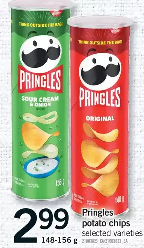Fortinos Pringles potato chips offer