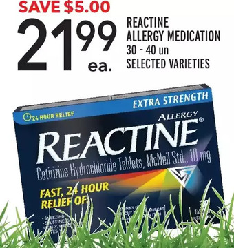 Metro Reactine allergy medication offer