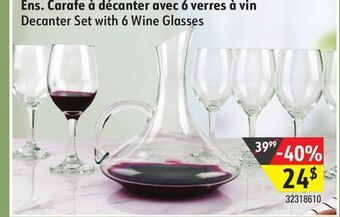 Sushi Shop Decanter set with 6 wine glasses offer