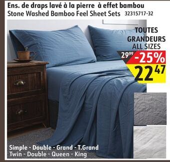Sushi Shop Stone washed bamboo feel sheet sets offer