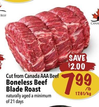 Farm Boy Cut from canada aaa beef boneless beef blade roast offer