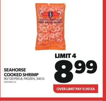 Real Canadian Superstore Seahorse cooked shrimp, 90/120 per lb, 340 g offer