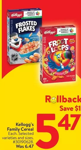 Walmart Kellogg's family cereal offer