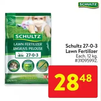 Walmart Schultz 27-0-3 lawn fertilizer offer