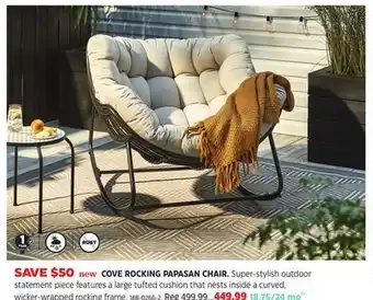 Canadian Tire Canvas cove rocking papasan chair offer