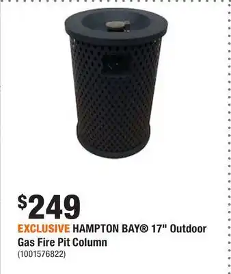 Home Depot Exclusive hampton bay® 17 outdoor gas fire pit column offer