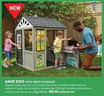 Canadian Tire Patio party playhouse offer