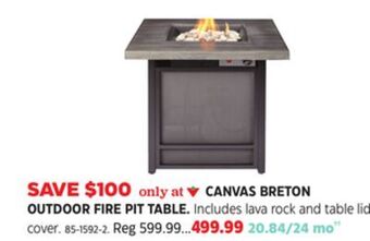 Canadian Tire Canvas breton outdoor fire pit table offer