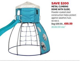 Canadian Tire Metal climbing dome with slide. offer