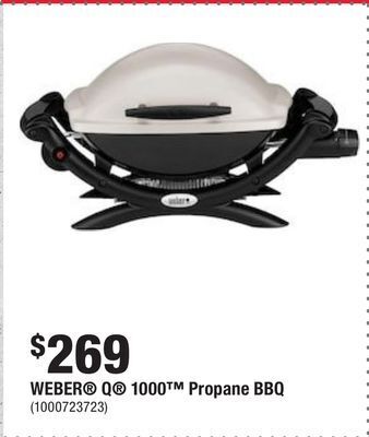 Home Depot Weber® q® 1000™ propane bbq offer