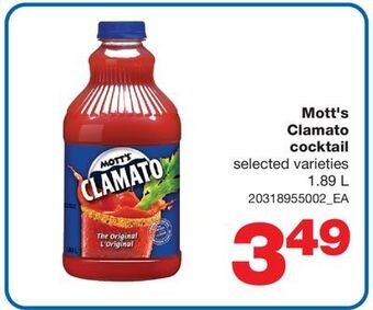 Wholesale Club Mott's clamato cocktail, 1.89 l offer