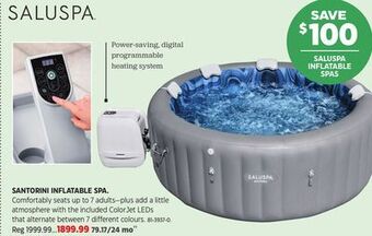 Canadian Tire Saluspa santorini inflatable spa offer