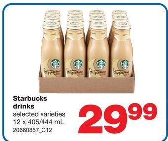 Wholesale Club Starbucks drinks, 12 x 405/444 ml offer