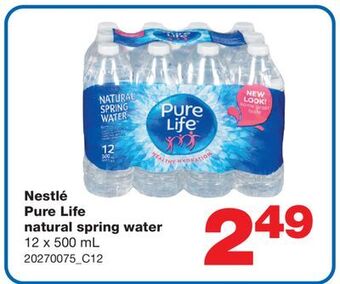 Wholesale Club Nestlé pure life natural spring water , 12 x 500 ml offer