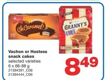 Wholesale Club Vachon or hostess snack cakes, 6 x 66-88 g offer
