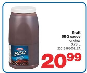 Wholesale Club Kraft bbq sauce, 3.78 l offer