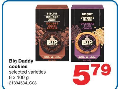 Wholesale Club Big daddy cookies, 8 x 100 g offer