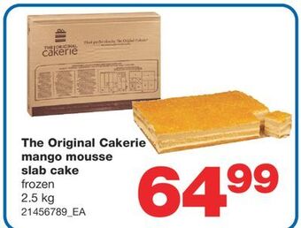 Wholesale Club The original cakerie mango mousse slab cake, 2.5 kg offer