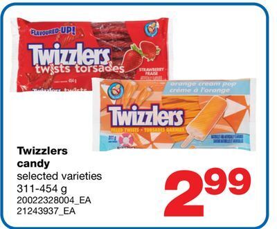 Wholesale Club Twizzlers candy, 311-454g offer
