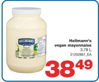 Wholesale Club Hellmann's vegan mayonnaise, 3.78 l offer