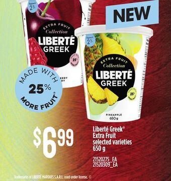Zehrs Markets Liberté greek® extra fruit, 650 g offer
