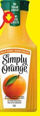 FreshCo Simply orange juice 1.54 l offer