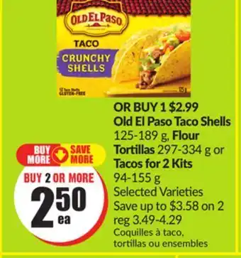 FreshCo Old el paso taco shells 125-189 g, flour tortillas 297 g offer
