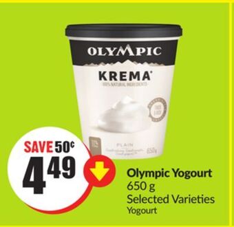 FreshCo Olympic yogurt 650 g offer