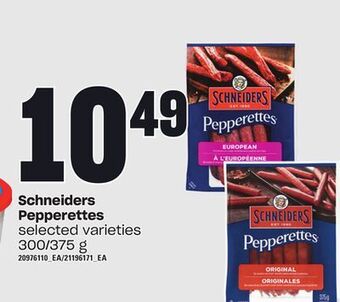 Zehrs Markets Schneiders pepperettes, 300/375 g offer