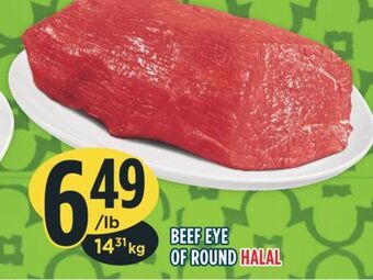 Marché Adonis Beef eye of round halal offer
