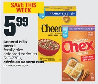 Valu-mart Céréales general mills, 516-778 g offer