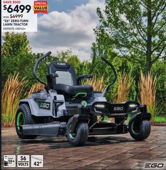 RONA Ego z6 zero-turn lawn tractor offer