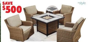 Home Hardware 5 pc. camas wicker set with fire pit table offer