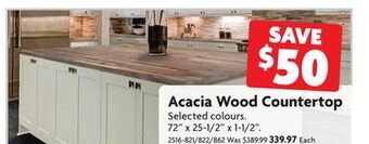 Home Hardware Acacia wood countertop offer