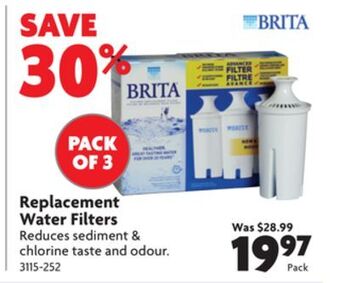 Home Hardware Replacement water filters offer