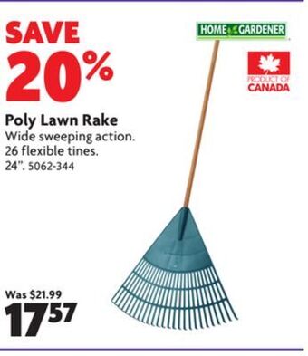 Home Hardware Poly lawn rake offer