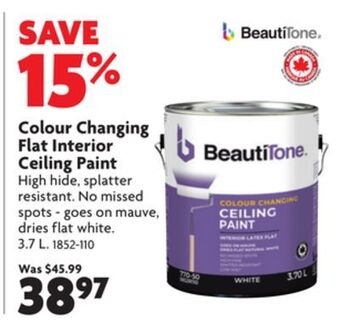 Home Hardware Colour changing flat interior ceiling paint offer