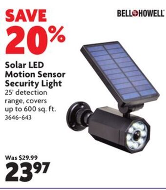 Home Hardware Solar led motion sensor security light offer