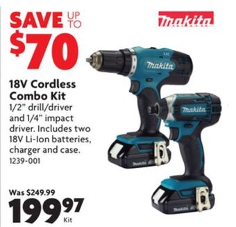 Home Hardware 18v cordless combo kit offer