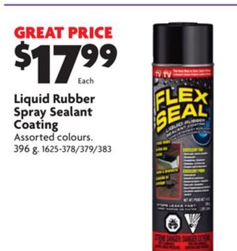 Home Hardware Liquid rubber spray sealant coating offer
