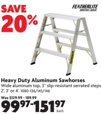 Home Hardware Heavy duty aluminum sawhorses offer