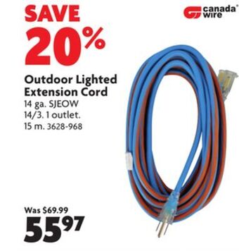 Home Hardware Outdoor lighted extension cord offer