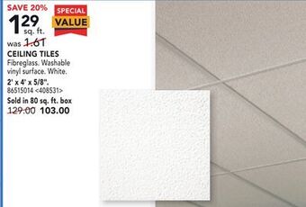 RONA Certainteed ceiling tile 2' x 4' x 5/8 offer
