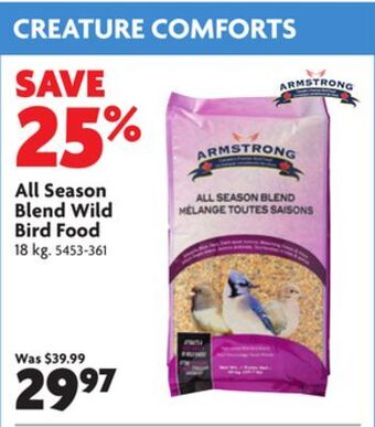 Home Hardware All season blend wild bird food offer