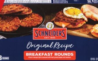 Giant Tiger Schneiders breakfast sausage rounds offer