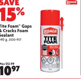 Home Hardware Tite foam gaps & cracks foam sealant offer