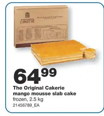 Wholesale Club The original cakerie mango mousse slab cake, 2.5 kg offer