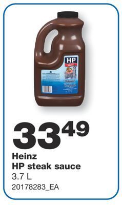 Wholesale Club Heinz hp steak sauce, 3.7 l offer