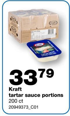 Wholesale Club Kraft tartar sauce portions, 200 ct offer