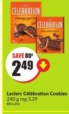 Chalo FreshCo Leclerc cēlēbration cookies 240 g offer